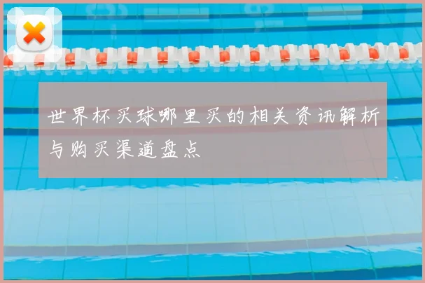 世界杯买球哪里买的相关资讯解析与购买渠道盘点